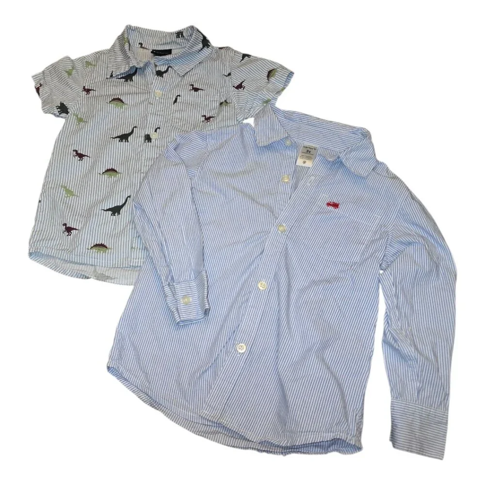 Boys Bundle - Two Striped Button Down Shirts sz 3T